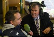 21 February 2016; Clare manager Davy Fitzgerald is interviewed by RTÉ's Brian Carthy after the game. Allianz Hurling League, Division 1B, Round 2, Wexford v Clare. Innovate Wexford Park, Wexford. Picture credit: Piaras Ó Mídheach / SPORTSFILE