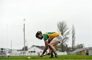 21 February 2016; Shane Dooley, Offaly, prepares to take a free. Allianz Hurling League, Division 1B, Round 2, Offaly v Laois, O'Connor Park, Tullamore, Co. Offaly. Picture credit: David Maher / SPORTSFILE