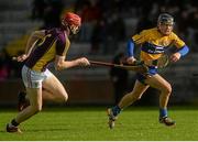 21 February 2016; David Reidy, Clare, in action against Paudie Foley, Wexford. Allianz Hurling League, Division 1B, Round 2, Wexford v Clare. Innovate Wexford Park, Wexford. Picture credit: Piaras Ó Mídheach / SPORTSFILE