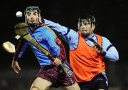 21 January 2010; Gerard Dodrill, St. Declan's All-Stars, in action against David Byrne, Dublin Senior Hurlers. St. Declan's All-Stars v Dublin Senior Hurlers, St. Brigid's GAA, Russell Park, Dublin. Picture credit: Stephen McCarthy / SPORTSFILE