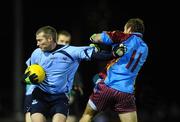 21 January 2010; Liam Og O hEinneachain, Dublin Senior Footballers, in action against Gareth Smith, St. Declan's All-Stars. St. Declan's All-Stars v Dublin Senior Footballers, St. Brigid's GAA, Russell Park, Dublin. Picture credit: Stephen McCarthy / SPORTSFILE