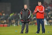 22 January 2010; Munster head coach Tony McGahan, left, with assistant coach Anthony Foley. Heineken Cup, Pool 1, Round 6, Munster v Northampton Saints, Thomond Park, Limerick. Picture credit: Diarmuid Greene / SPORTSFILE