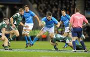 23 January 2010; Cian Healy, Leinster, is tackled by Paul Hodgson, London Irish. Heineken Cup, Pool 6, Round 6, London Irish v Leinster, Twickenham Stadium, London, England. Picture credit: Brendan Moran / SPORTSFILE