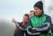 24 January 2010; Limerick manager Justin McCarthy during the game. Waterford Crystal Hurling Cup Quarter-Final, Limerick v University College Cork, John Fitzgerald Park, Kilmallock, Co. Limerick. Picture credit: Diarmuid Greene / SPORTSFILE