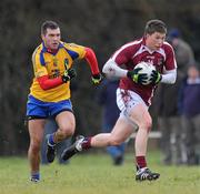 24 January 2010; Gareth Bradshaw, NUIG, in action against Ian Kilbride, Roscommon. Connacht FBD League, Group A, Round 2, NUIG v Roscommon, Dangan GAA Grounds, Dangan, Co. Galway. Picture credit: Ray Ryan / SPORTSFILE