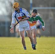24 January 2010; Pat Hartley, DIT, in action against Shaune Kelly, Offaly. Walsh Cup First Round, Offaly v DIT, Rath GAA Grounds, Rath, Co. Offaly. Picture credit: David Maher / SPORTSFILE