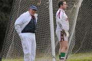 24 January 2010; An umpire gets himself ready during the game. Connacht FBD League, Group A, Round 2, NUIG v Roscommon, Dangan GAA Grounds, Dangan, Co. Galway. Picture credit: Ray Ryan / SPORTSFILE