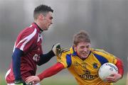 24 January 2010; Cathal McHugh, Roscommon, in action against Kieran Conroy, NUIG. Connacht FBD League, Group A, Round 2, NUIG v Roscommon, Dangan GAA Grounds, Dangan, Co. Galway. Picture credit: Ray Ryan / SPORTSFILE
