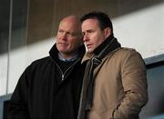 24 January 2010; Two stars of the past, Barney Rock, left, Dublin, and Bernard Flynn, Meath, watch the game.  O'Byrne Cup Quarter-Final, Dublin v Meath, Parnell Park, Dublin. Picture credit: Ray McManus / SPORTSFILE