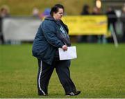 21 February 2016; Paula Cunningham, Monaghan manager. Lidl Ladies National Football League, Division 1, Round 1, Armagh v Monaghan. Pearse îg Park, Co. Armagh. Picture credit: Philip Fitzpatrick / SPORTSFILE