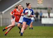 21 February 2016; Hazel Kingham, Monaghan, in action against Kelly Mallon, Armagh. Lidl Ladies National Football League, Division 1, Round 1, Armagh v Monaghan. Pearse îg Park, Co. Armagh. Picture credit: Philip Fitzpatrick / SPORTSFILE