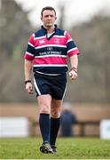 21 February 2016; Referee Aidan Fogarty. Bank of Ireland Provincial Towns Cup, 2nd Round, Wicklow RFC v Ashbourne RFC, Wicklow RFC, Wicklow Town, Co. Wicklow. Picture credit: Ramsey Cardy / SPORTSFILE