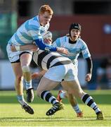 22 February 2016; Gavin Mullin, Blackrock College, is tackled by Conor Walsh, Belvedere College. Bank of Ireland Leinster Schools Senior Cup Quarter-Final Replay, Blackrock College v Belvedere College. Donnybrook Stadium, Donnybrook, Dublin. Picture credit: Stephen McCarthy / SPORTSFILE