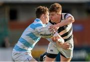 22 February 2016; Conor Jennings, Belvedere College, is tackled by Conor Kelly, Blackrock College. Bank of Ireland Leinster Schools Senior Cup Quarter-Final Replay, Blackrock College v Belvedere College. Donnybrook Stadium, Donnybrook, Dublin. Picture credit: Stephen McCarthy / SPORTSFILE