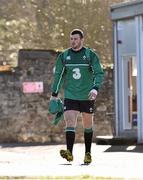 23 February 2016; Ireland's Robbie Henshaw arriving for squad training. Carton House, Maynooth, Co. Kildare. Picture credit: David Maher / SPORTSFILE