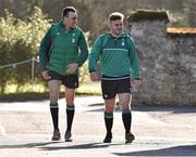 23 February 2016; Ireland's Ultan Dillane and Finlay Bealham arriving for squad training. Carton House, Maynooth, Co. Kildare. Picture credit: David Maher / SPORTSFILE