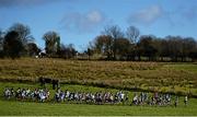 23 February 2016; A general view of the start of the Minor Boys race at the GloHealth Connacht Schools' Cross Country Championships. Calry Community Park, Sligo. Picture credit: Ramsey Cardy / SPORTSFILE