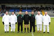 24 January 2010; Referee Michael Collins, Cork, with his match officials. McGrath Cup Semi-Final, Kerry v Tipperary, Fitzgerald Stadium, Killarney, Co. Kerry. Picture credit: Stephen McCarthy / SPORTSFILE