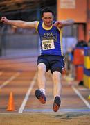 24 January 2010; Donal O'Doherty, Spa Muckross A.C., who finished 3rd in the Men's Long Jump (V1) with a distance of 4.16. Woodie’s DIY Masters Indoor Championships, Nenagh Indoor Arena, Nenagh, Co. Tipperary. Picture credit: Brian Lawless / SPORTSFILE