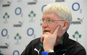 26 January 2010; Ireland team manager Paul McNaughton speaking during a press conference ahead of their opening RBS Six Nations Rugby Championship game against Italy on February the 6th. Castletroy Park Hotel, Limerick. Picture credit: Brendan Moran / SPORTSFILE