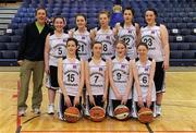 27 January 2010; The Gaelcholaiste Carlow team. All-Ireland School Cup Finals 2010 - U16 Girls C Final, Gaelcholaiste Carlow  v Castlecomer Community School, National Basketball Arena, Tallaght, Dublin. Picture credit: Brian Lawless / SPORTSFILE