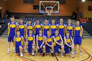 27 January 2010; The Patrician High School, Monaghan, team. All-Ireland School Cup Finals 2010 - U16 Boys B Final, Patrician High School, Monaghan v Pobailscoil Inbhear Sceine, Kerry, National Basketball Arena, Tallaght, Dublin. Picture credit: Brian Lawless / SPORTSFILE