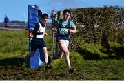 23 February 2016; Tomas Waldron, St Gerards College, Castlebar, competing in the Minor Boys at the GloHealth Connacht Schools' Cross Country Championships. Calry Community Park, Sligo. Picture credit: Ramsey Cardy / SPORTSFILE