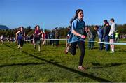 23 February 2016; Aoife McDermott, Our Lady's Bower, Athlone, competing in the Minor Girls at the GloHealth Connacht Schools' Cross Country Championships. Calry Community Park, Sligo. Picture credit: Ramsey Cardy / SPORTSFILE