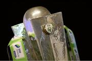 24 February 2016; A general view of the SSE Airtricity League Premier Division trophy during the  launch of the 2016 SSE Airtricity League. Aviva Stadium, Dublin. Picture credit: Brendan Moran / SPORTSFILE