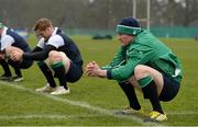 25 February 2016; Ireland's Keith Earls, right, and Jamie Heaslip during squad training. Carton House, Maynooth, Co. Kildare. Picture credit: Brendan Moran / SPORTSFILE