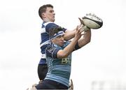 25 February 2016; Sean English, Castletroy College, wins possession in a lineout ahead of Fintan Coleman, Crescent College Comprehensive. Munster Schools Senior Cup Semi-Final, Crescent College Comprehensive v Castletroy College. Thomond Park, Limerick. Picture credit: Diarmuid Greene / SPORTSFILE