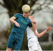 25 February 2016; Keith Dunne, Maynooth University, in action against Georgie Kelly, University College Dublin. Collingwood Cup Semi-Final, University College Dublin v Maynooth University. The Farm, UCC, Cork. Picture credit: Eóin Noonan / SPORTSFILE