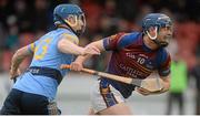 26 February 2016; Jason Forde, University of Limerick, in action against Ross King, University College Dublin. Independent.ie Fitzgibbon Cup, Semi-Final, University of Limerick v University College Dublin, Cork IT, Bishopstown, Cork. Picture credit: Piaras Ó Mídheach / SPORTSFILE