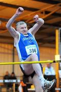 24 January 2010; Donal Crowley, Tralee Harriers A.C., in action during the Men's V6 High Jump. Woodie’s DIY Masters Indoor Championships, Nenagh Indoor Arena, Nenagh, Co. Tipperary. Picture credit: Brian Lawless / SPORTSFILE