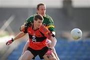 30 January 2010; David Goold, University College Cork, in action against Tommy Griffin, Kerry. Munster GAA McGrath Cup Senior Football Final, Kerry v University College Cork, Austin Stack Park, Tralee, Co. Kerry. Picture credit: Brendan Moran / SPORTSFILE