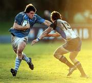 30 January 2010; Micheal Sherry, Garryowen, in action against Tom Gleeson, Cork Constitution. AIB Cup Final, Cork Constitution v Garryowen, Dubarry Park, Athlone, Co. Westmeath. Picture credit: Stephen McCarthy / SPORTSFILE