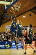 30 January 2010; Irvine Gamede, UCD Marian, Dublin, in action against David Hansberry, Maree, Galway. Men’s Under-20 National Cup Final, UCD Marian, Dublin v Maree, Galway, National Basketball Arena, Tallaght, Dublin. Photo by Sportsfile