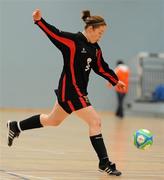 30 January 2010; Alison Roche, UCC, in action against UCD. WSCAI National Futsal Cup Final, UCC v UCD, Kingfishers Sports Centre, NUIG, University Road, Galway. Picture credit: Matt Browne / SPORTSFILE