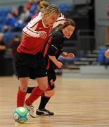 30 January 2010; Aine O'Gorman, Carlow IT, in action against UCC. WSCAI National Futsal Cup Semi-Final 2, UCC v Carlow IT, Kingfishers Sports Centre, NUIG, University Road, Galway. Picture credit: Matt Browne / SPORTSFILE