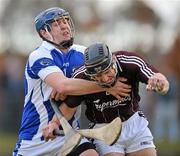 31 January 2010; Damien Joyce, Galway, in action against Dayne Peacock, Laois. Walsh Cup Quarter-Final, Laois v Galway, Kelly Daly Park, Rathdowney, Co. Laois. Picture credit: David Maher / SPORTSFILE