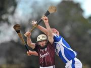 31 January 2010; Niall Hayes, Galway, in action against Matthew Whelan, Laois. Walsh Cup Quarter-Final, Laois v Galway, Kelly Daly Park, Rathdowney, Co. Laois. Picture credit: David Maher / SPORTSFILE