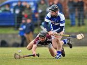 31 January 2010; Darren Maher, Laois, in action against Joe Gantley, Galway. Walsh Cup Quarter-Final, Laois v Galway, Kelly Daly Park, Rathdowney, Co. Laois. Picture credit: David Maher / SPORTSFILE