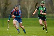 26 February 2016; Darragh O'Donovan, Mary Immaculate College Limerick, in action against Michael O'Malley, Limerick Institute of Technology. Independent.ie Fitzgibbon Cup Semi-Final, Limerick Institute of Technology v Mary Immaculate College Limerick. Cork IT, Bishopstown, Cork. Picture credit: Piaras Ó Mídheach / SPORTSFILE