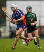 26 February 2016; Niall O'Meara, Mary Immaculate College Limerick, in action against Michael O'Malley, Limerick Institute of Technology. Independent.ie Fitzgibbon Cup Semi-Final, Limerick Institute of Technology v Mary Immaculate College Limerick. Cork IT, Bishopstown, Cork. Picture credit: Piaras Ó Mídheach / SPORTSFILE