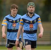 26 February 2016; James Madden, front, and Cian O'Callaghan, University College Dublin, leave the field after the game. University of Limerick v University College Dublin - Independent.ie Fitzgibbon Cup Semi-Final. Cork IT, Bishopstown, Cork. Picture credit: Piaras Ó Mídheach / SPORTSFILE