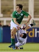 26 February 2016; Conor O'Brien, Ireland, is tackled by Charlie Thacker, England. U20 Six Nations Rugby Championship, England v Ireland,  Kingston Park, Newcastle, England. Picture credit: Ramsey Cardy / SPORTSFILE