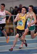 27 February 2016; Mark English, UCD, on his way to winning his heat of the Men's 800m at the GloHealth National Senior Indoor Championships Senior Track & Field. AIT Arena, Athlone, Co. Westmeath. Photo by Sportsfile