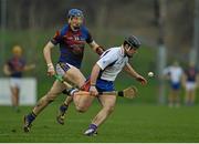 27 February 2016; Sean Linnane, Mary Immaculate College Limerick, in action against David Fitzgerald, University of Limerick. Independent.ie Fitzgibbon Cup Final, Mary Immaculate College Limerick v University of Limerick, Cork IT, Cork. Picture credit: Eóin Noonan / SPORTSFILE