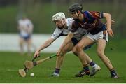 27 February 2016; David Reidy, Mary Immaculate College Limerick, in action against Stephen Roche, University of Limerick. Independent.ie Fitzgibbon Cup Final, Mary Immaculate College Limerick v University of Limerick, Cork IT, Cork. Picture credit: Eóin Noonan / SPORTSFILE