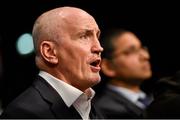 27 February 2016; Promoter Barry McGuigan. Manchester Arena, Manchester, England. Picture credit: Ramsey Cardy / SPORTSFILE